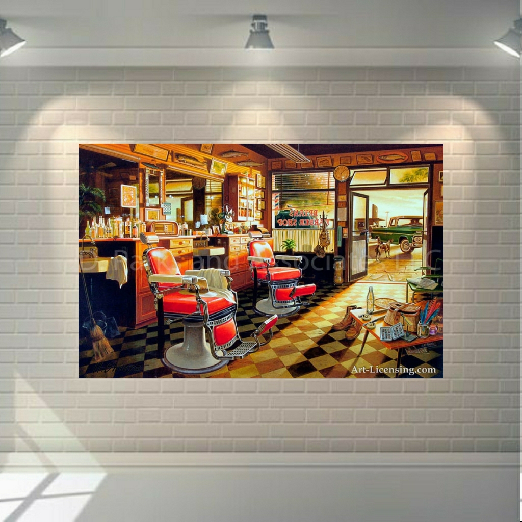 تابلو بوم طرح سالن آرایشگاه کلاسیک مدل SDB1809