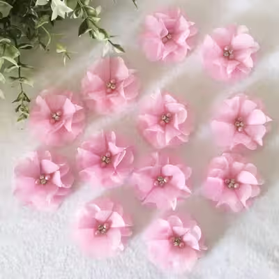 گل رز تزئینی مدل نگین کد 512 بسته 12 عددی