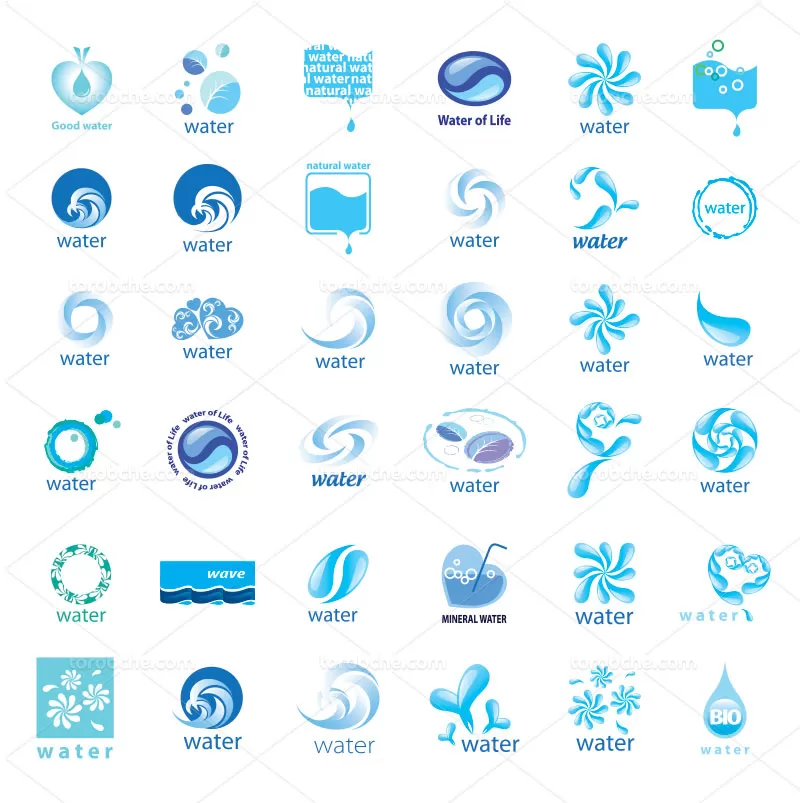 وکتور لوگوی آب با کیفیت | گرافیک با طعم تربچه