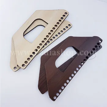 دسته کیف ذوزنقه چوبی 25