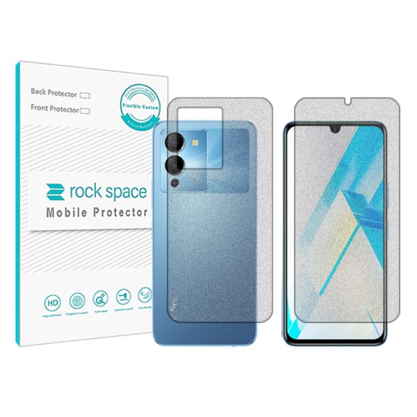 گلس صفحه نمایش و پشت گوشی اینفینیکس Note 12 G96 مدل نانو هیدروژل گیمینگ برند راک اسپیس کد SS