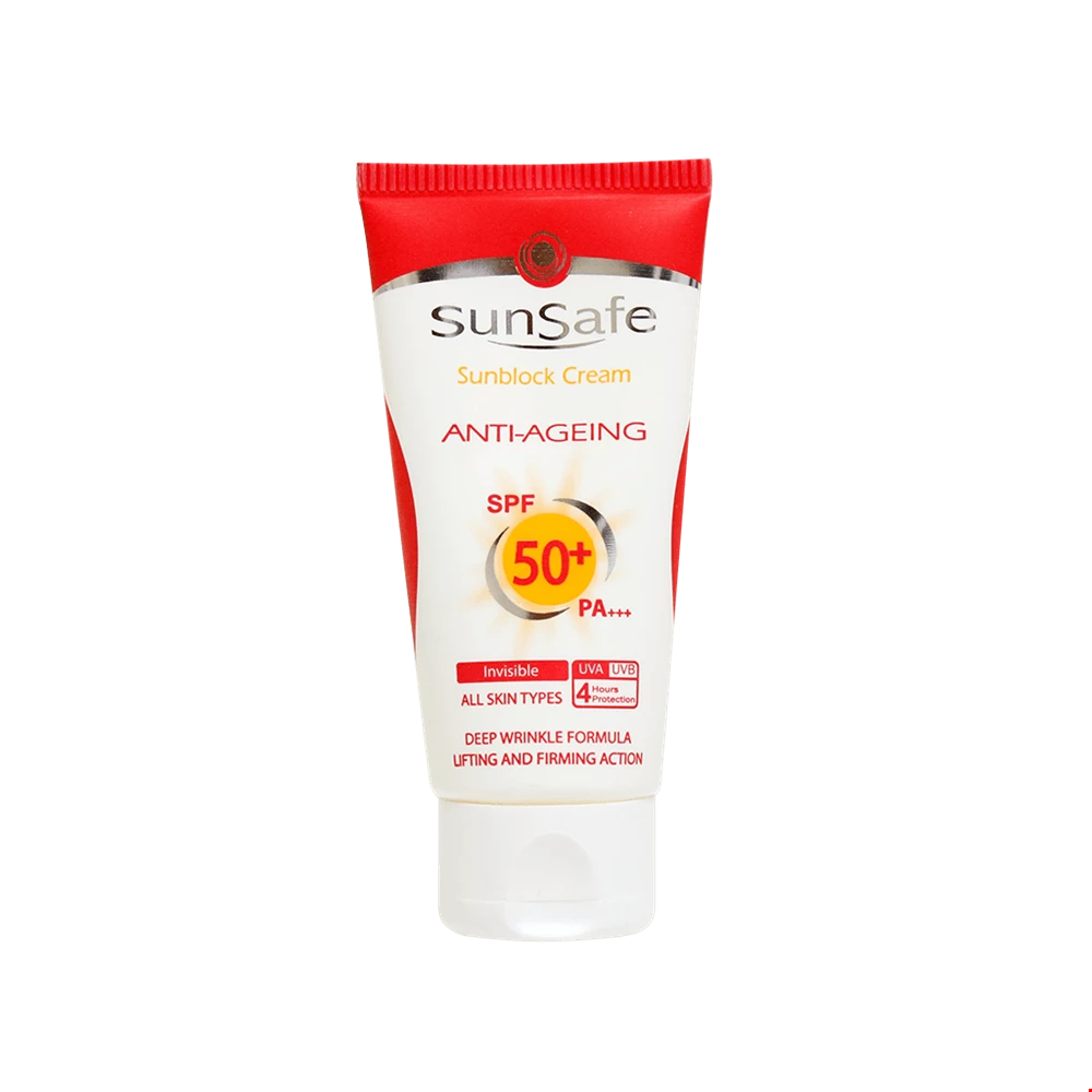 کرم ضد آفتاب و ضد چروک SPF50 سان سیف 50 میلی لیتری