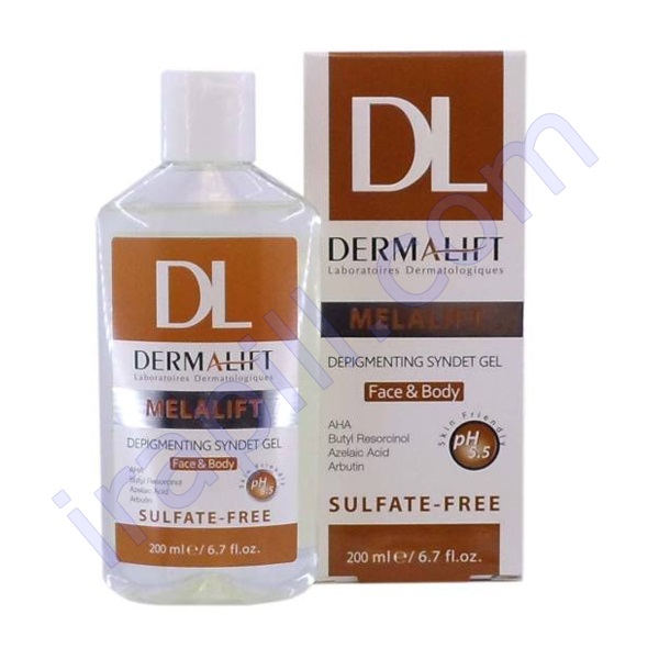 ژل شستشوی غیر صابونی روشن کننده پوست ملالیفت درمالیفت 200 میلی لیتر