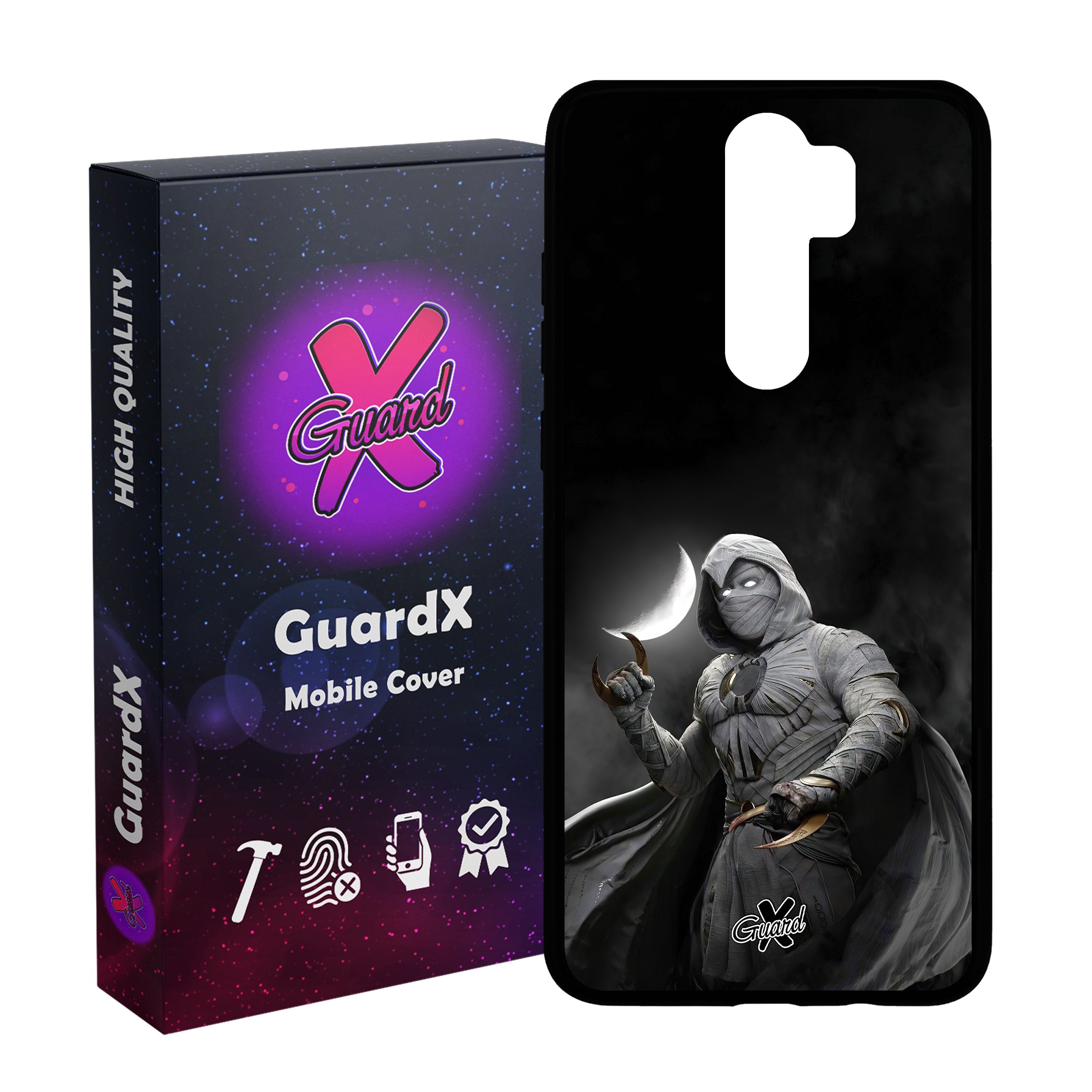 کاور گارد ایکس طرح Moon Knight مدل Glass10482 مناسب برای گوشی موبایل شیائومی Redmi Note 8 Pro