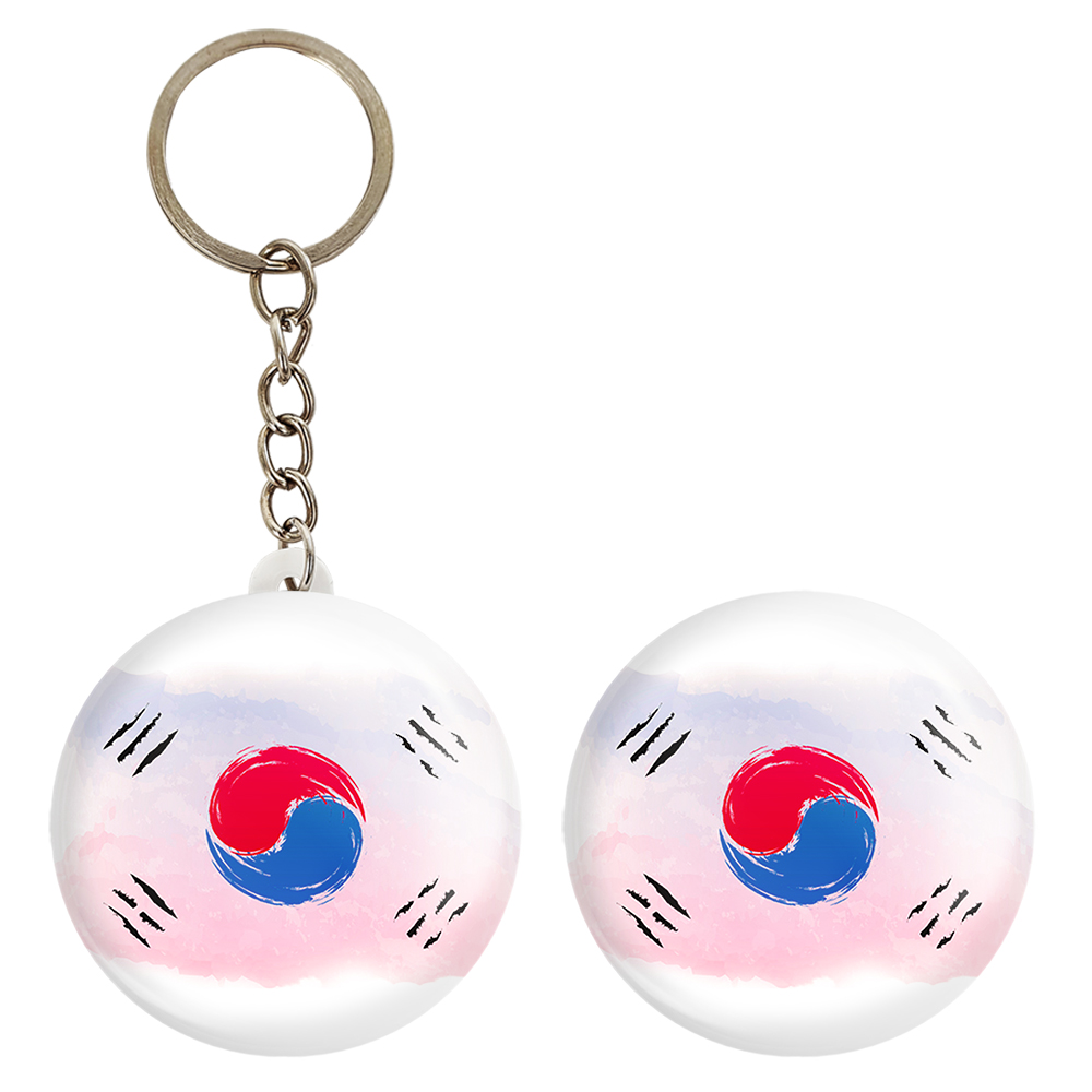 پیکسل خندالو مدل پرچم کره جنوبی کد 20550 به همراه جاکلیدی