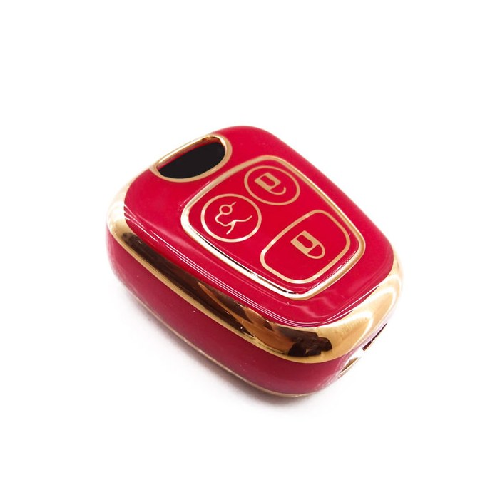 کاور سوئیچ (کاور ریموت) خودرو  مدل لاکچری قرمز طلایی