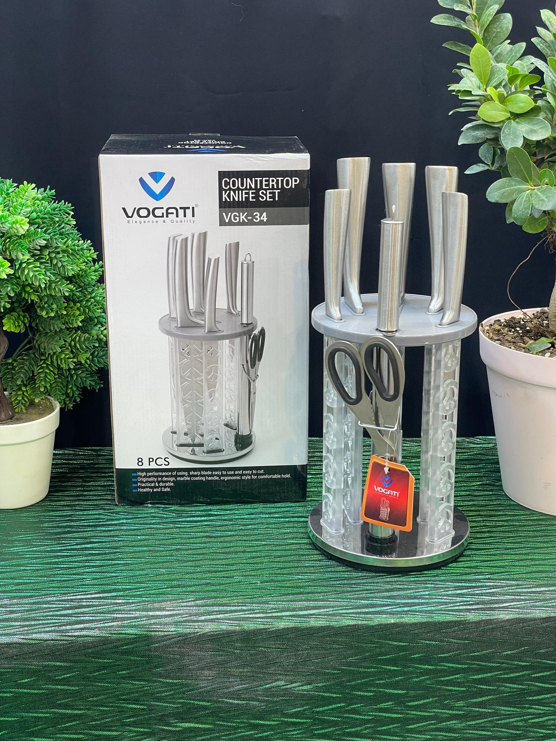 سرویس کارد 8 تیکه تمام استیل وگاتی