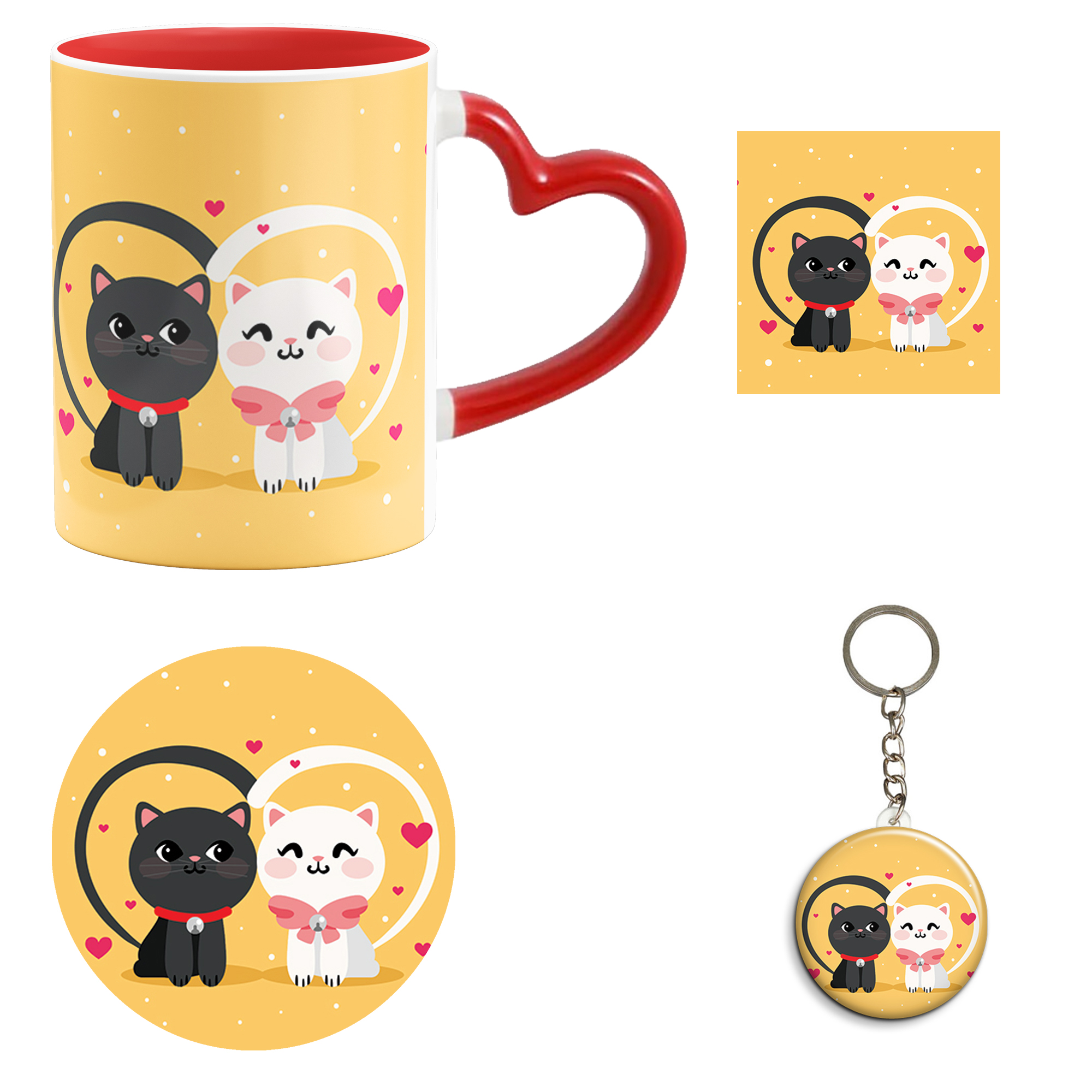 ست هدیه ماگ مدل روز عشق طرح عاشقانه کد M79