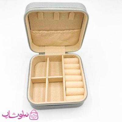 جعبه جواهرات مدل مسافرتی رنگ طوسی کد 135