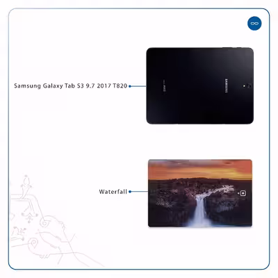 برچسب پوششی ماهوت مدل Waterfall مناسب برای تبلت سامسونگ Galaxy Tab S3 9.7 2017 T820