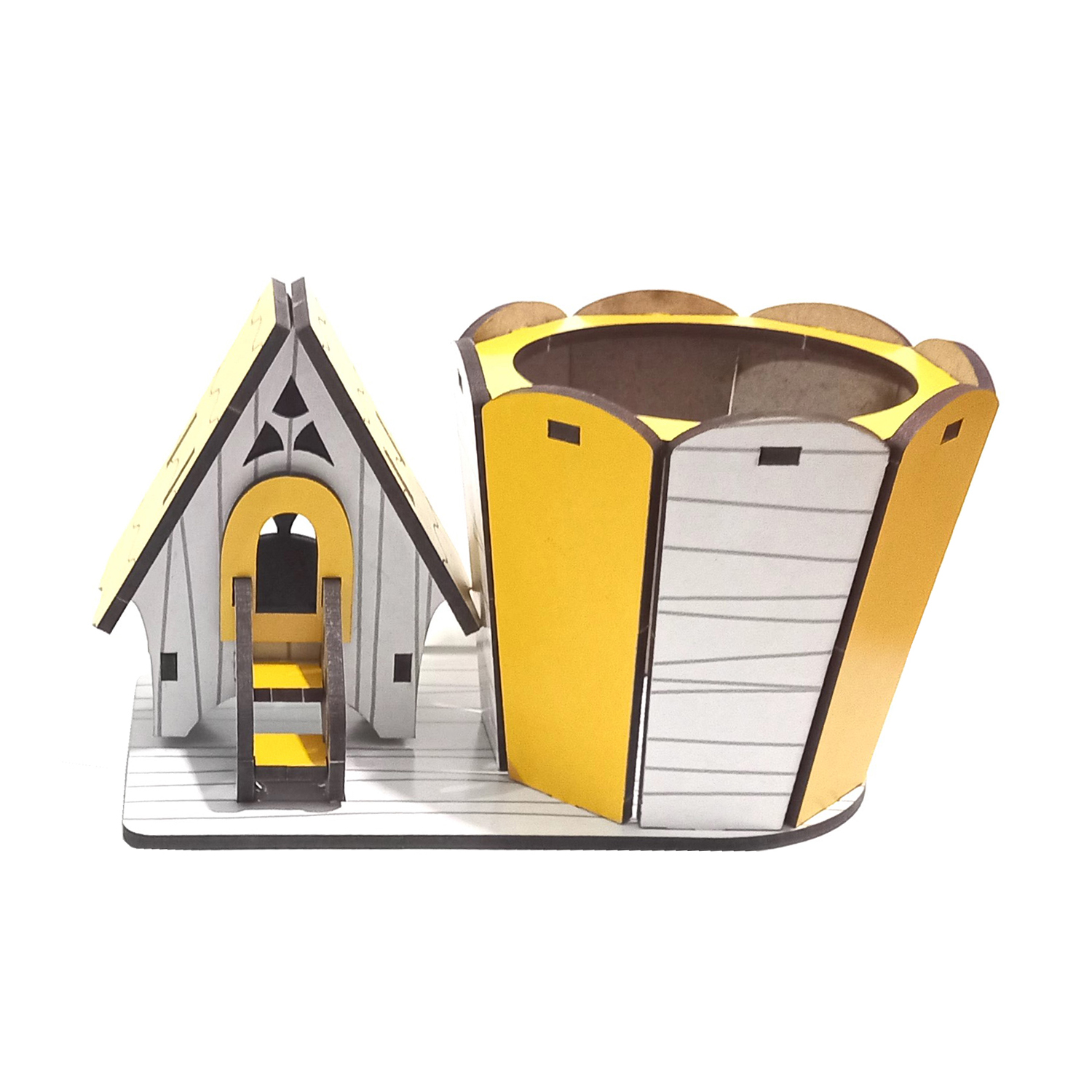 دکوری مدل کلبه گلدان کد 004