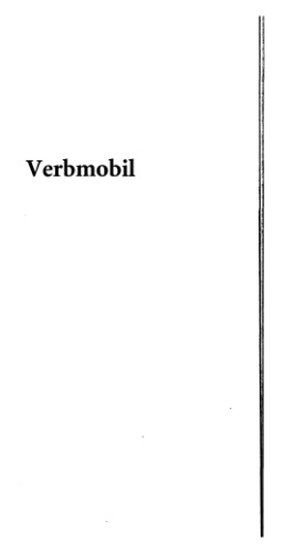 خرید و دانلود نسخه کامل کتاب Verbmobil: A Translation System for Face-to-Face Dialog