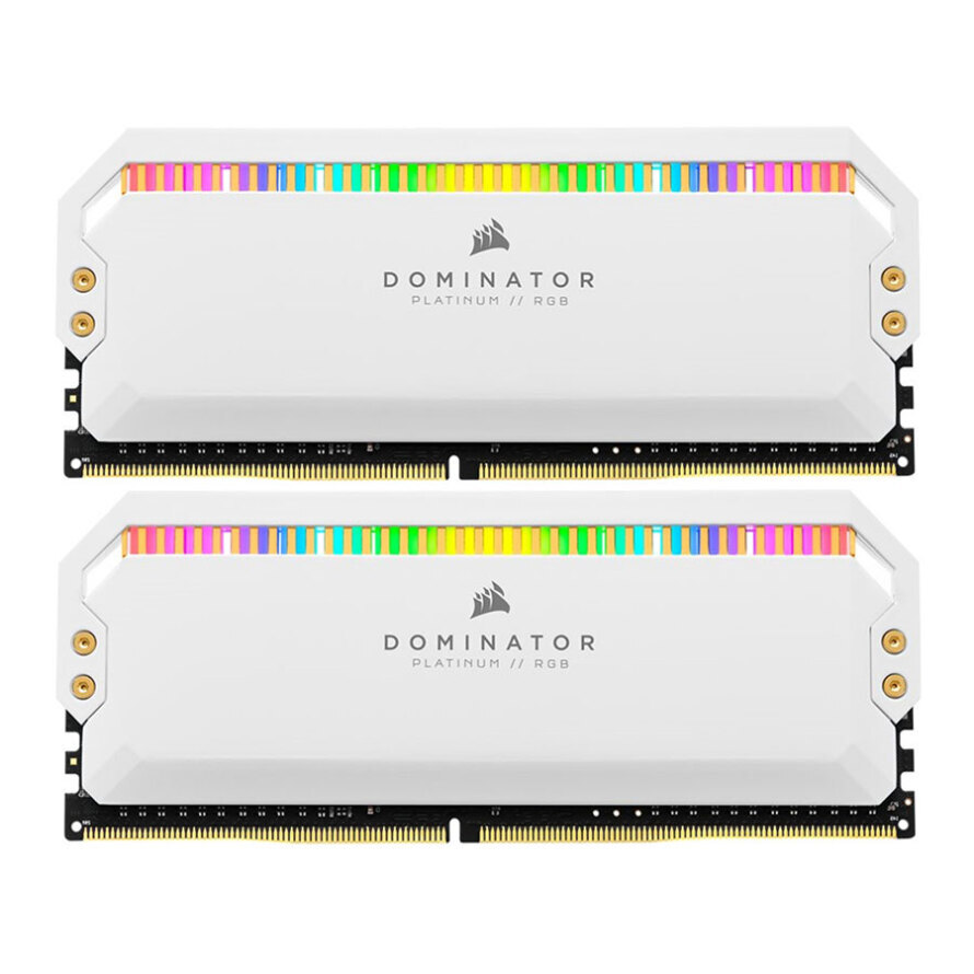 رم کورسیر DOMINATOR PLATINUM RGB White 32GB 16GBx2 5200MHz CL38 DDR5