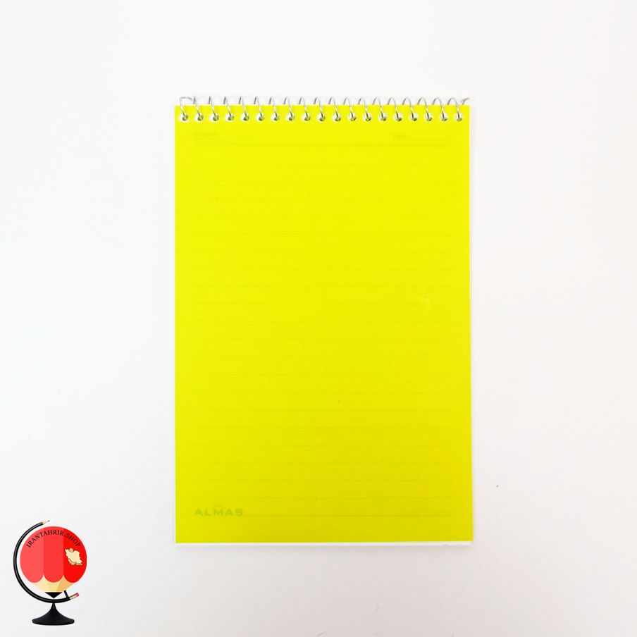 دفتر یادداشت خبرنگاری 50 برگ زرد الماس