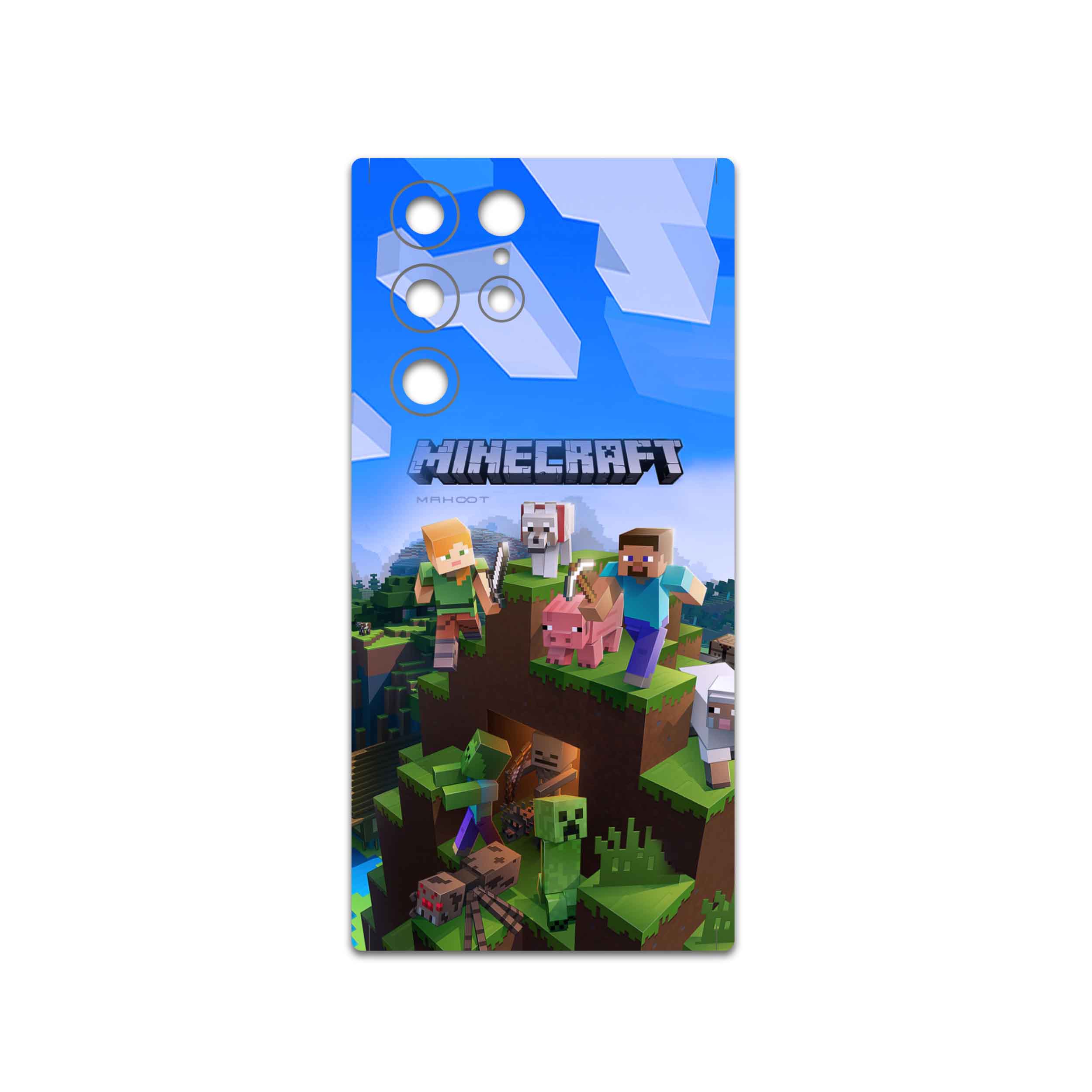برچسب پوششی ماهوت مدل Minecraft-Game مناسب برای گوشی موبایل سامسونگ Galaxy S22 Ultra 5G