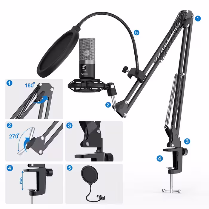 میکروفون کندانسر فای فاین مدل T670