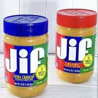 کره بادام زمینی جیف قرمز کرمی و آبی کرانچی 454 گرمی هر عدد