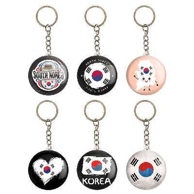 جاکلیدی خندالو مدل پرچم کره جنوبی کد 1214B مجموعه 6 عددی