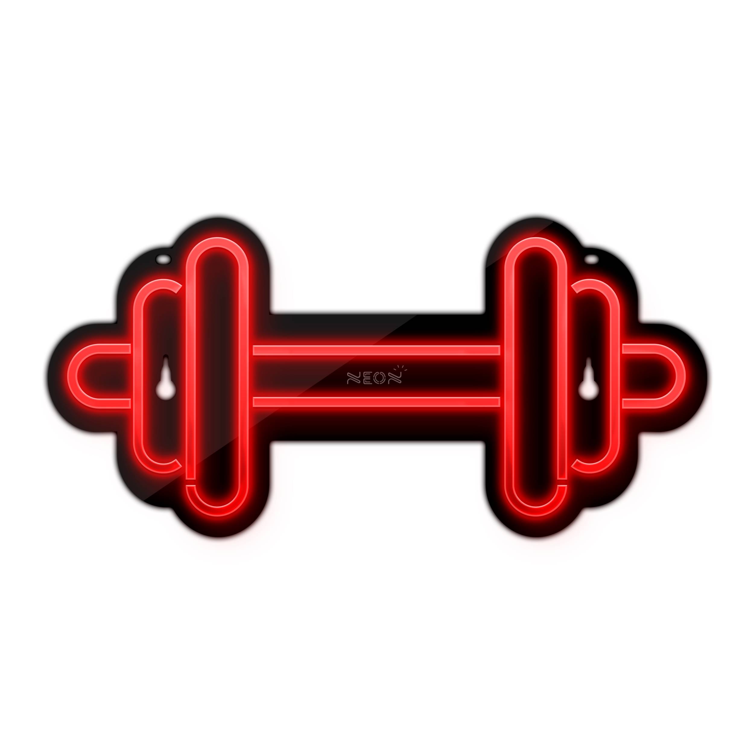 چراغ دیواری نئون دیزاین طرح Dumbbell-BL_RD