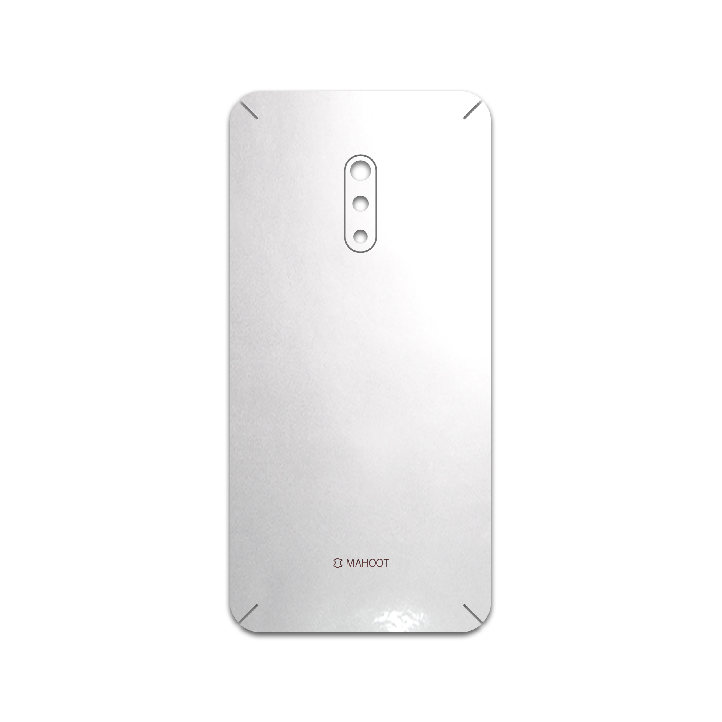 برچسب پوششی ماهوت مدل Metallic-White مناسب برای گوشی موبایل اپو Realme X
