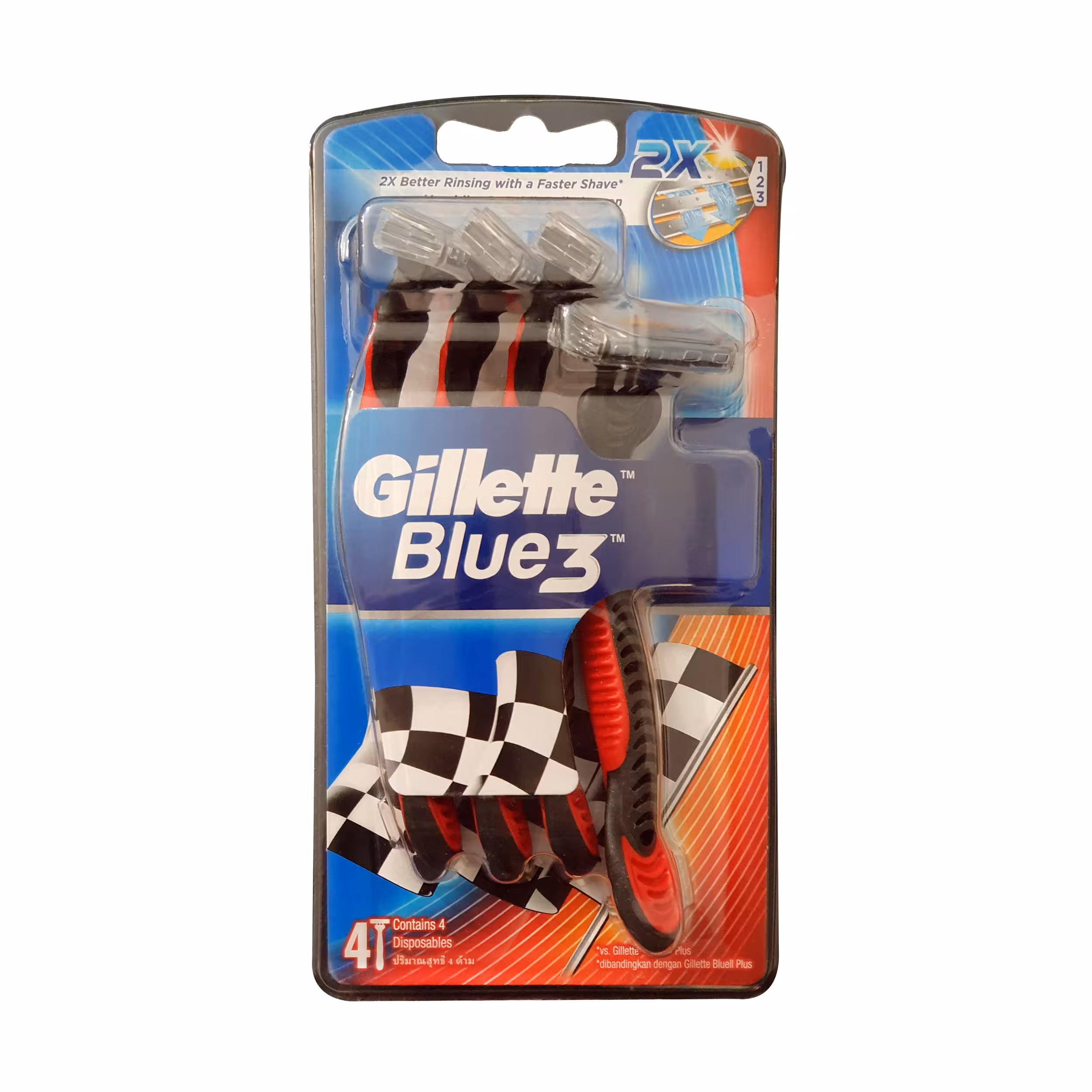 خود تراش ‏ژیلت مدل Blue 3 بسته 4 عددی