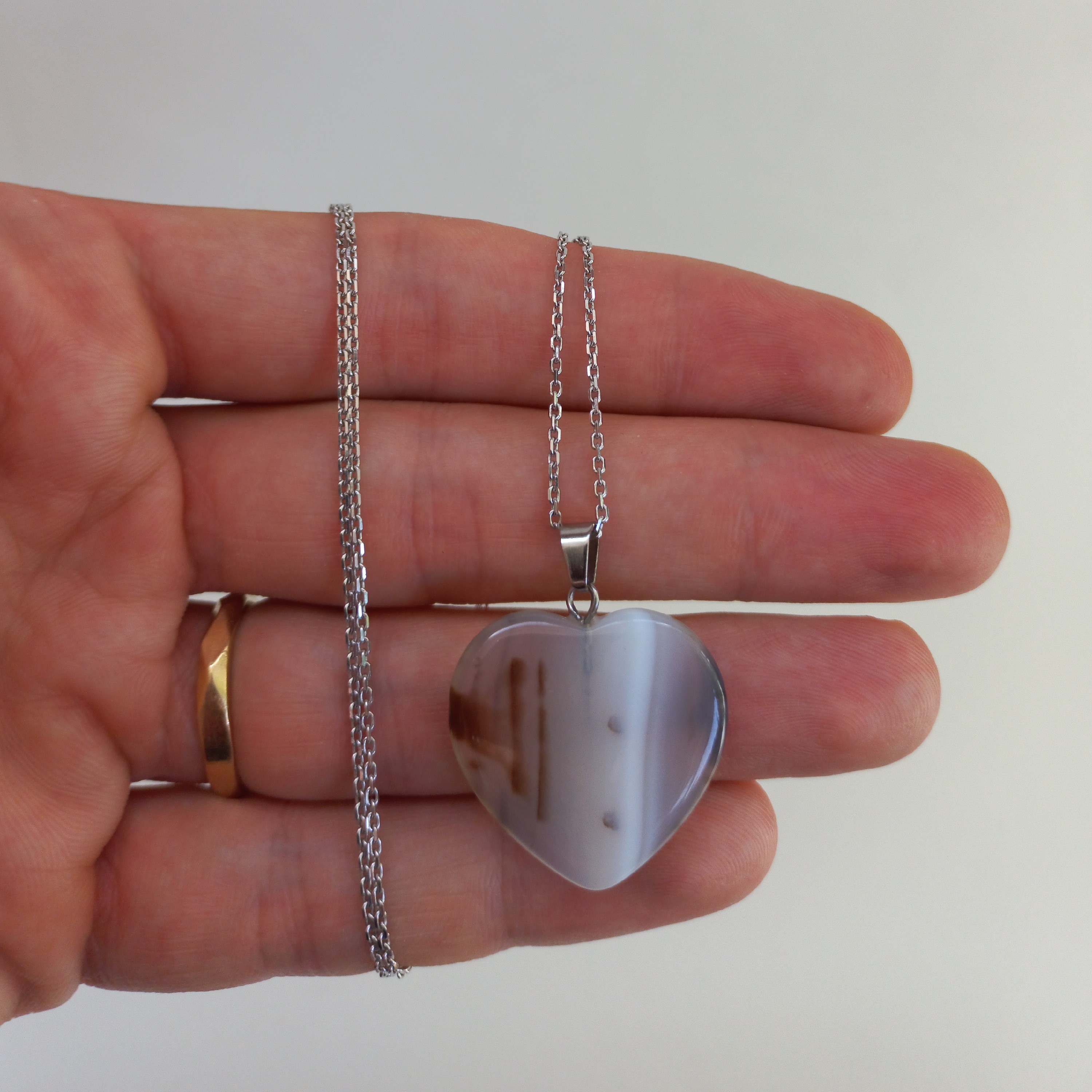 گردنبند سنگ عقیق سلیمانی طبیعی اصل فوق العاده زیبا