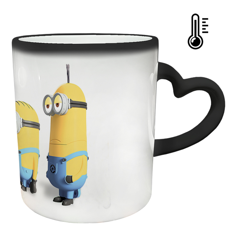 ماگ حرارتی مدل دسته قلبی طرح مینیون کد 53