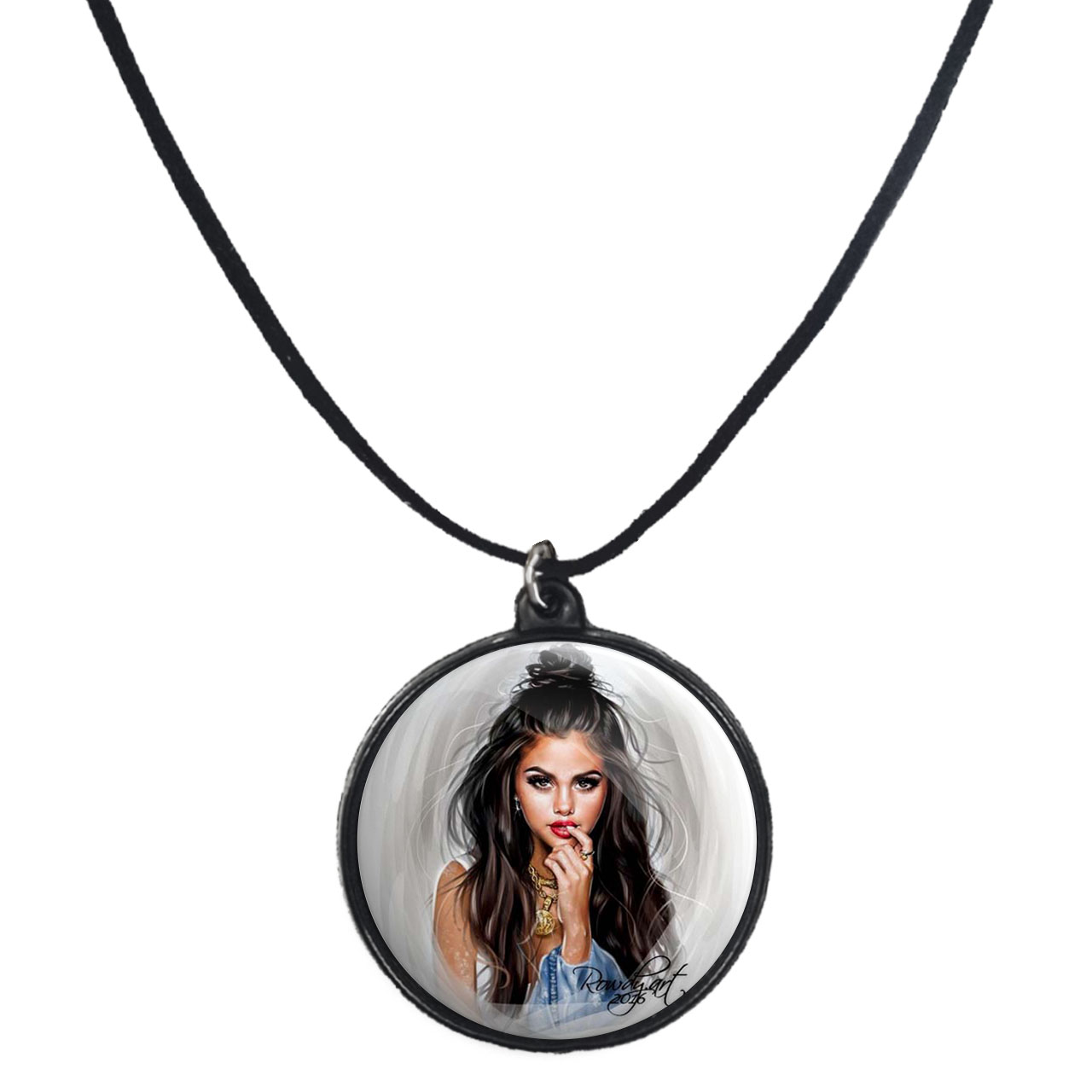 گردنبند پرمانه طرح سلنا گومز کد pmb.1121 مدل دو طرفه