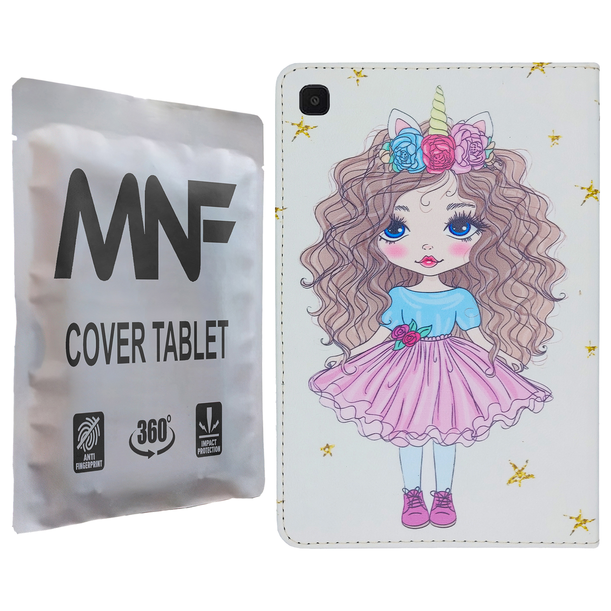 کیف کلاسوری ام ان اف طرح دختر فانتزی کد M-206 مناسب برای تبلت سامسونگ Galaxy Tab A7 Lite / T225