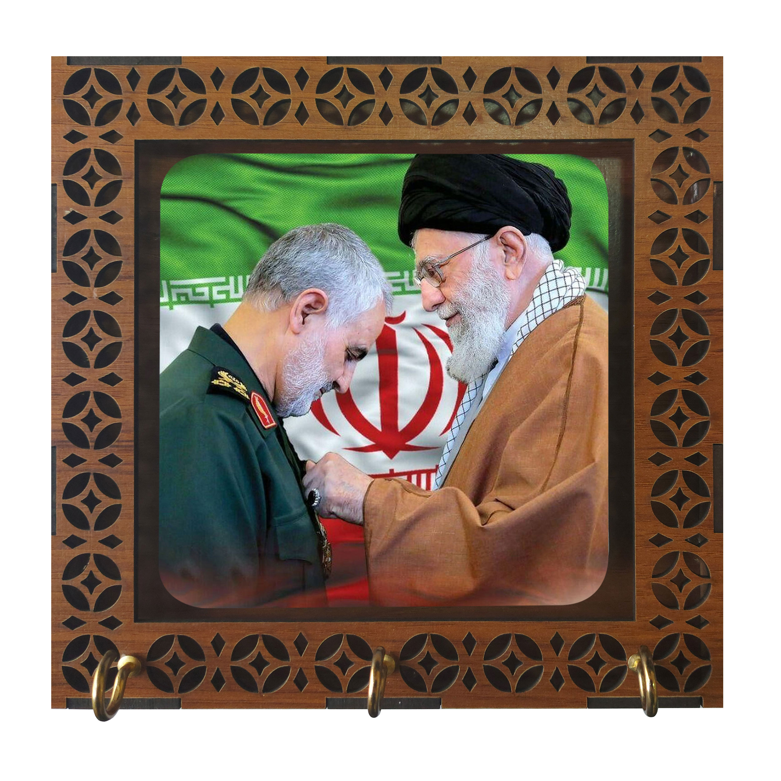 جا کلیدی مدل D1037 طرح سردار شهید حاج قاسم سلیمانی و رهبر