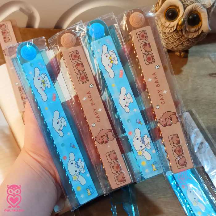 خط کش تاشو شابلون دار سی سانتی طرح سینمارول و کاپی بارا