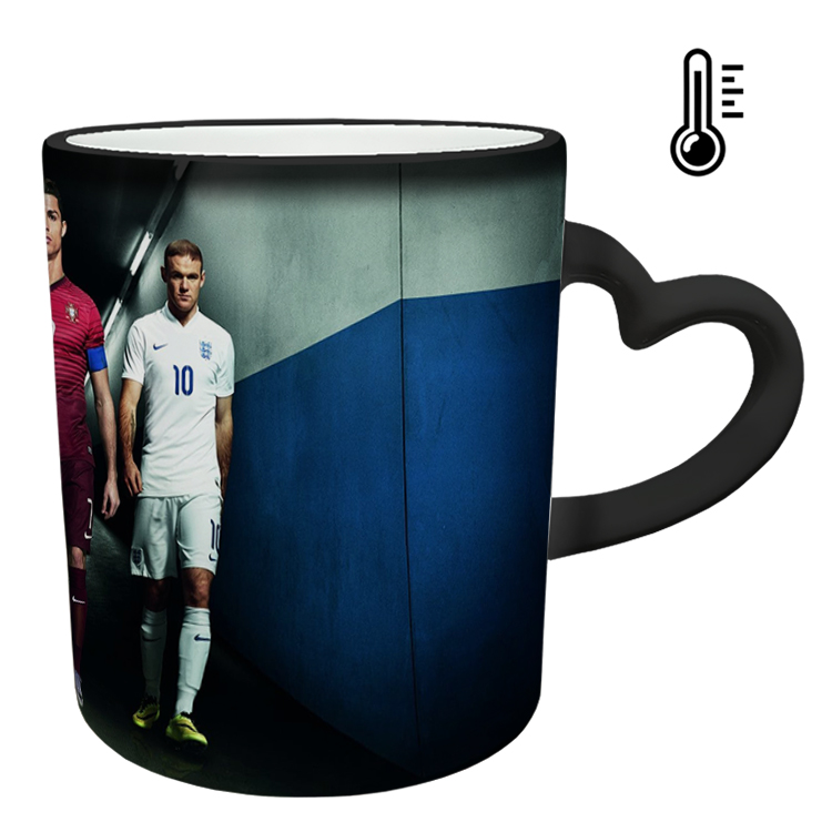 ماگ حرارتی مدل دسته قلبی اکلیلی طرح رونالدو کد 53