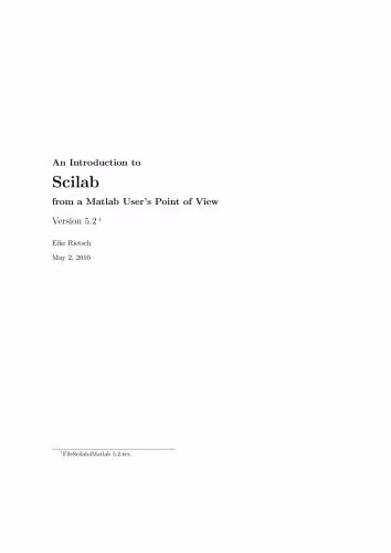 خرید و دانلود نسخه کامل کتاب An Introduction to Scilab from a Matlab User's Point of View ver. 5.2