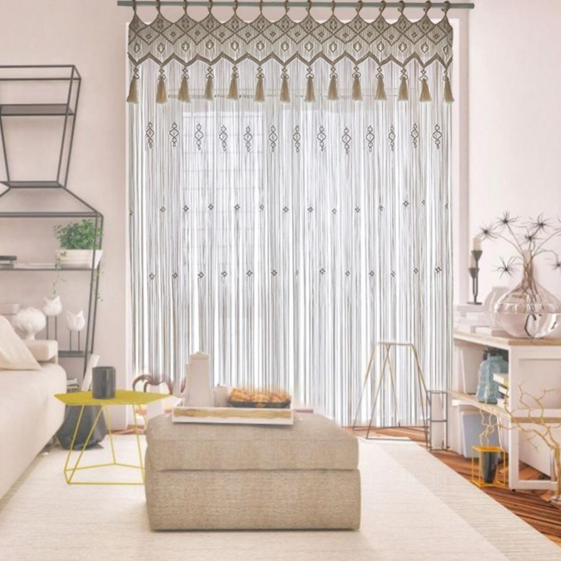 پرده تزئینی  مکرومه