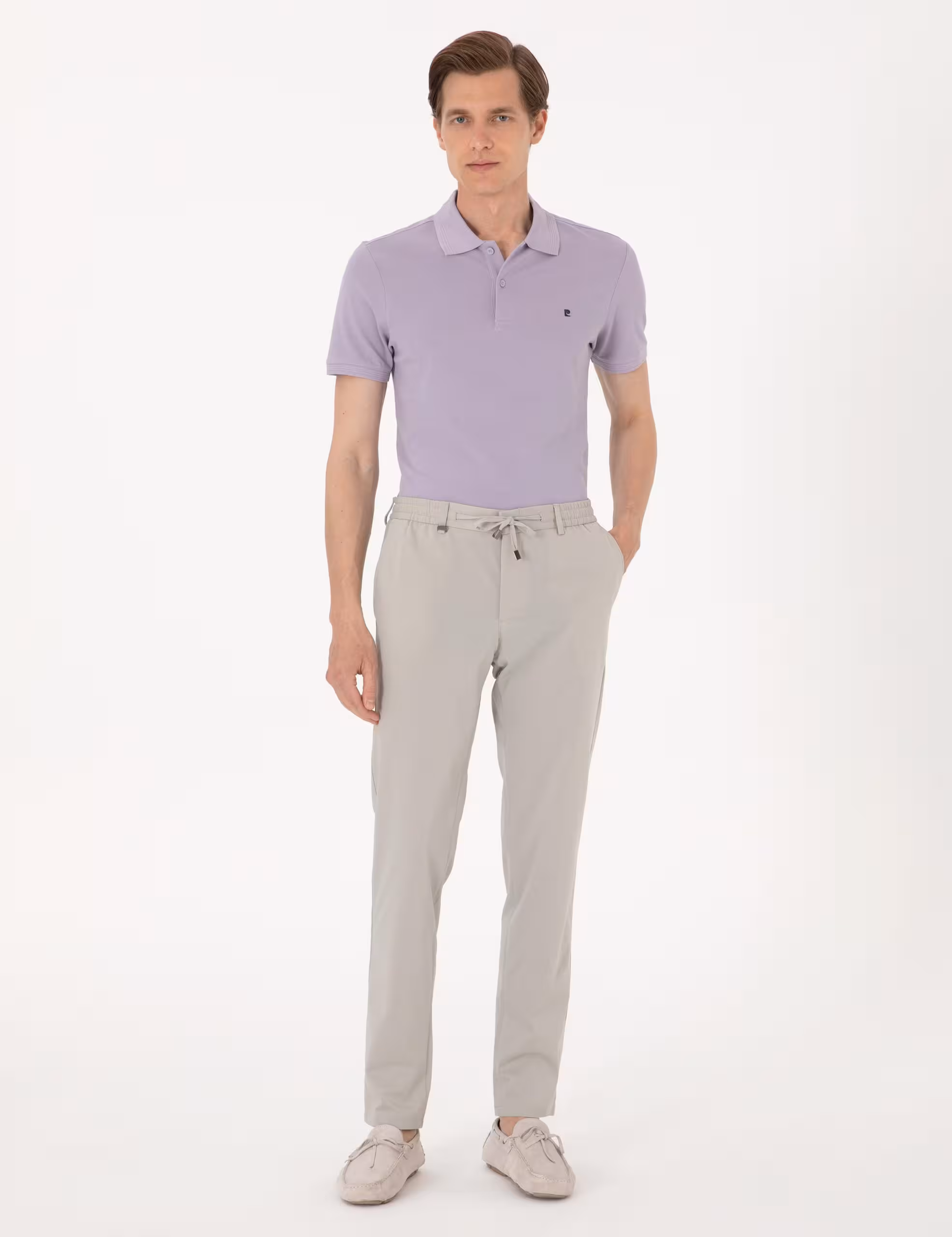 شلوار پارچه ای مردانه طوسی پیرکاردین - فروشگاه لباس شهرمون