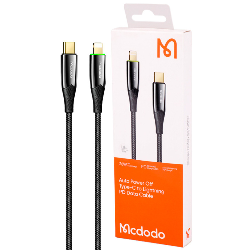 کابل تبدیل فست شارژ Mcdodo CA-8563 Type-C To Lightning 3A PD 36W 1.8m