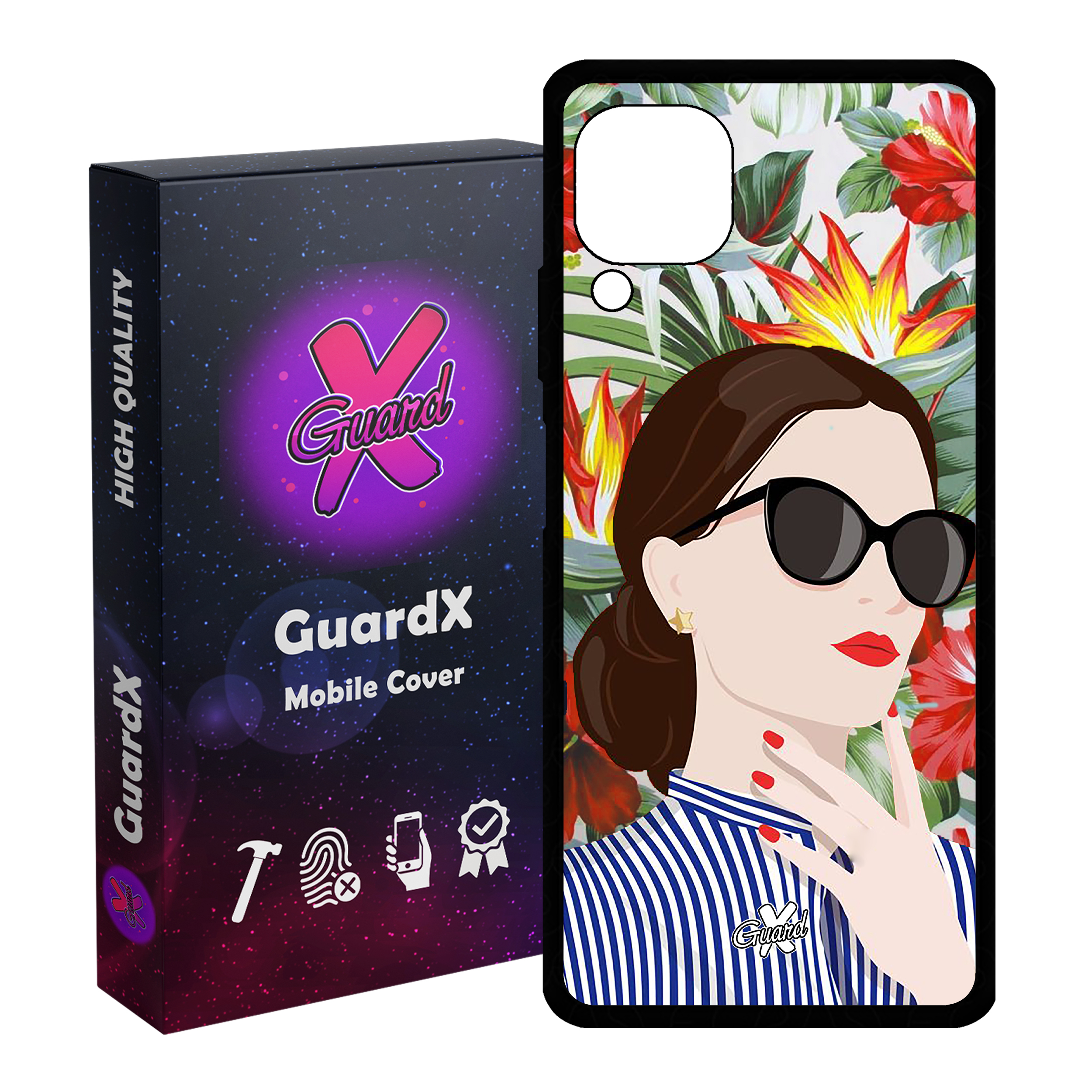 کاور گارد ایکس طرح Girl مدل Glass50355 مناسب برای گوشی موبایل هوآوی Nova 7i / Nova 6 SE / P40 Lite