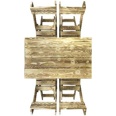 میز و صندلی سفری مدل تاشو پشت بلند بسته 5 عددی