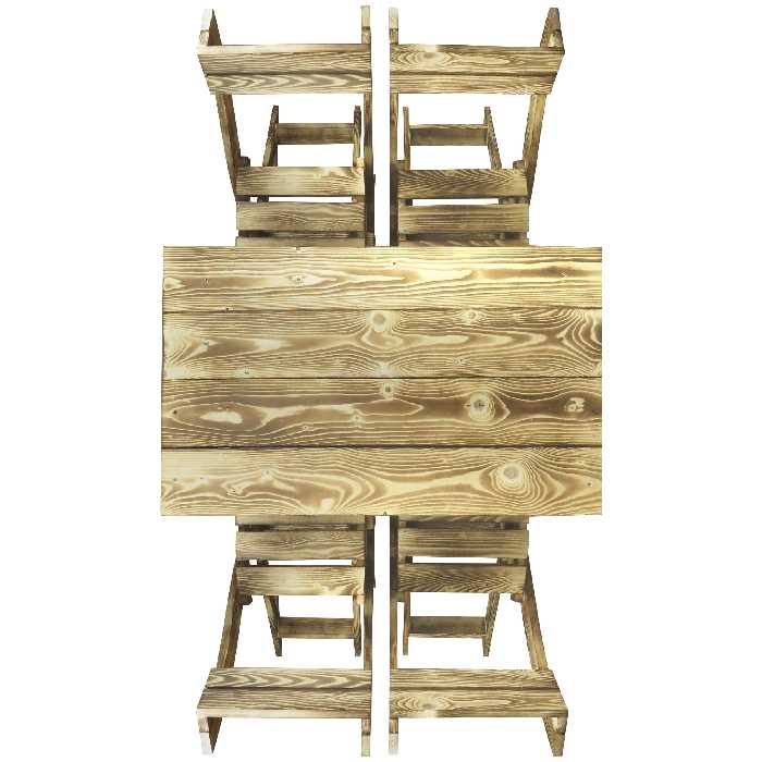 میز و صندلی سفری مدل تاشو پشت بلند بسته 5 عددی