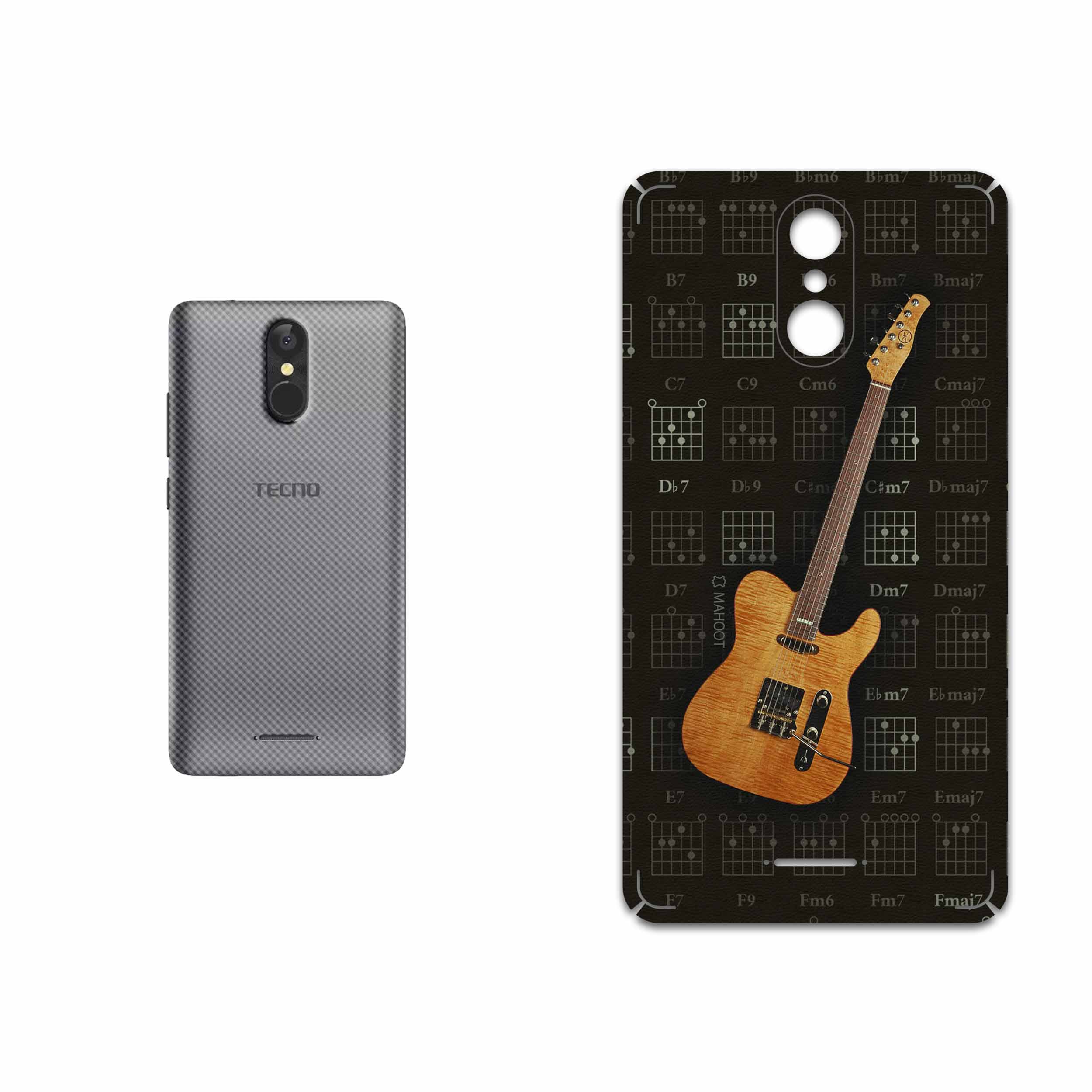 برچسب پوششی ماهوت مدل Guitar-Instrument مناسب برای گوشی موبایل تکنو WX3F LTE