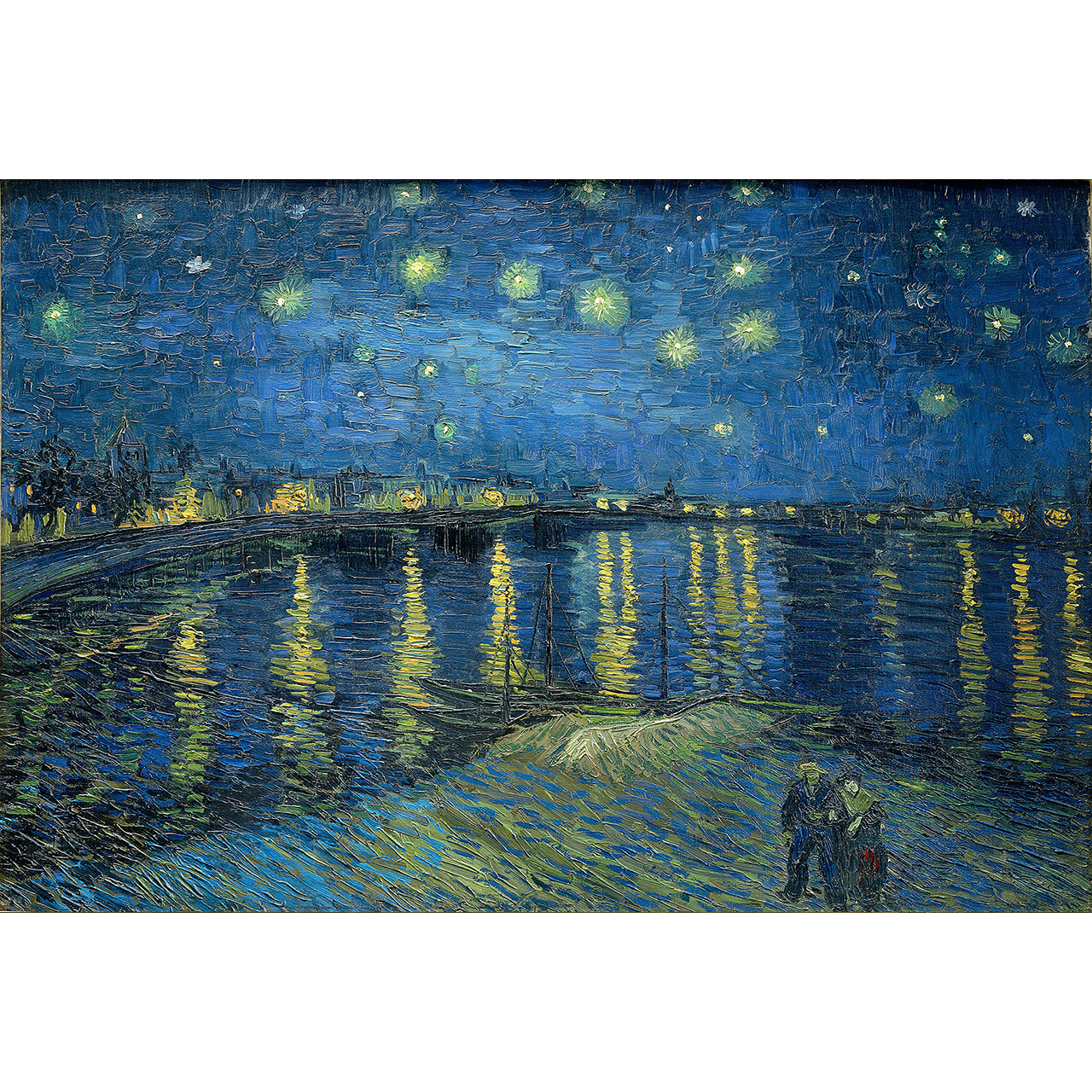 تابلو شاسی طرح شب پر ستاره بر فراز رن کد PR012