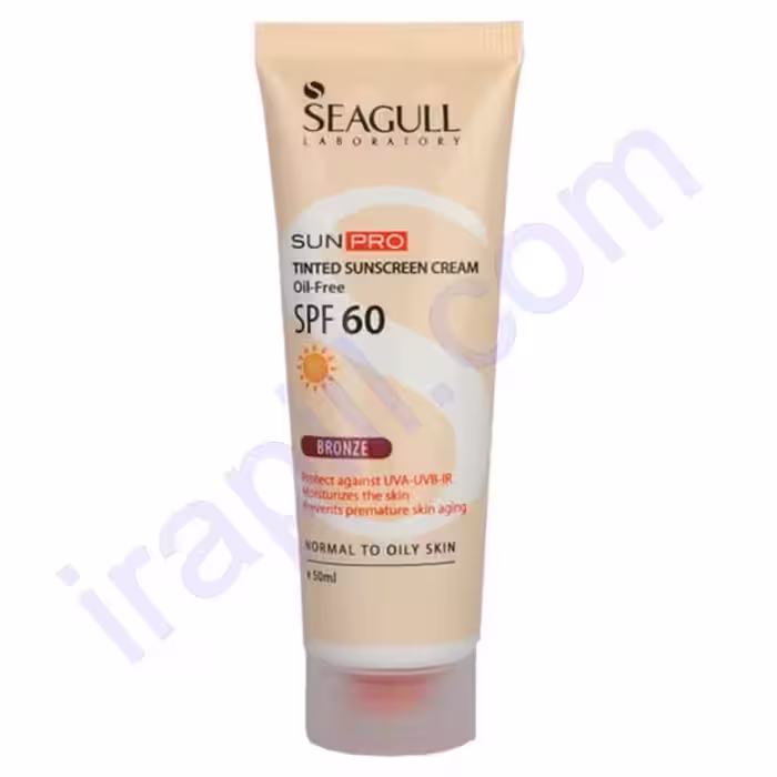 کرم ضد آفتاب رنگی فاقد چربی SPF60 سی گل 50 میلی لیتر
