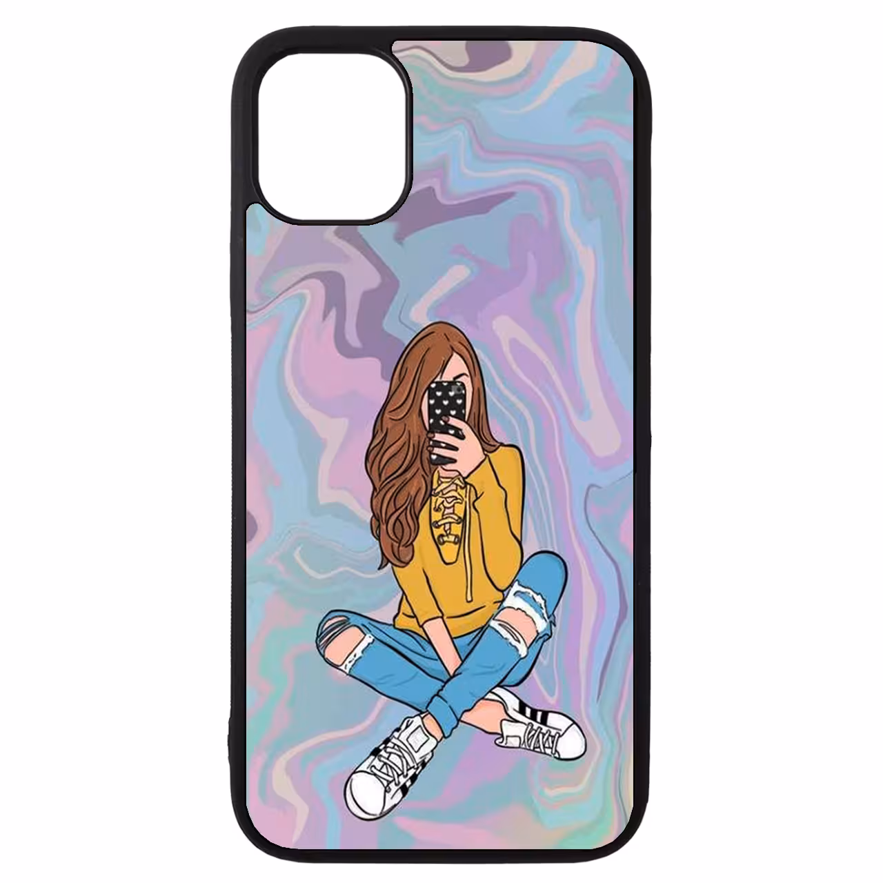 کاور طرح دختر کد 1146 مناسب برای گوشی موبایل اپل iphone 12