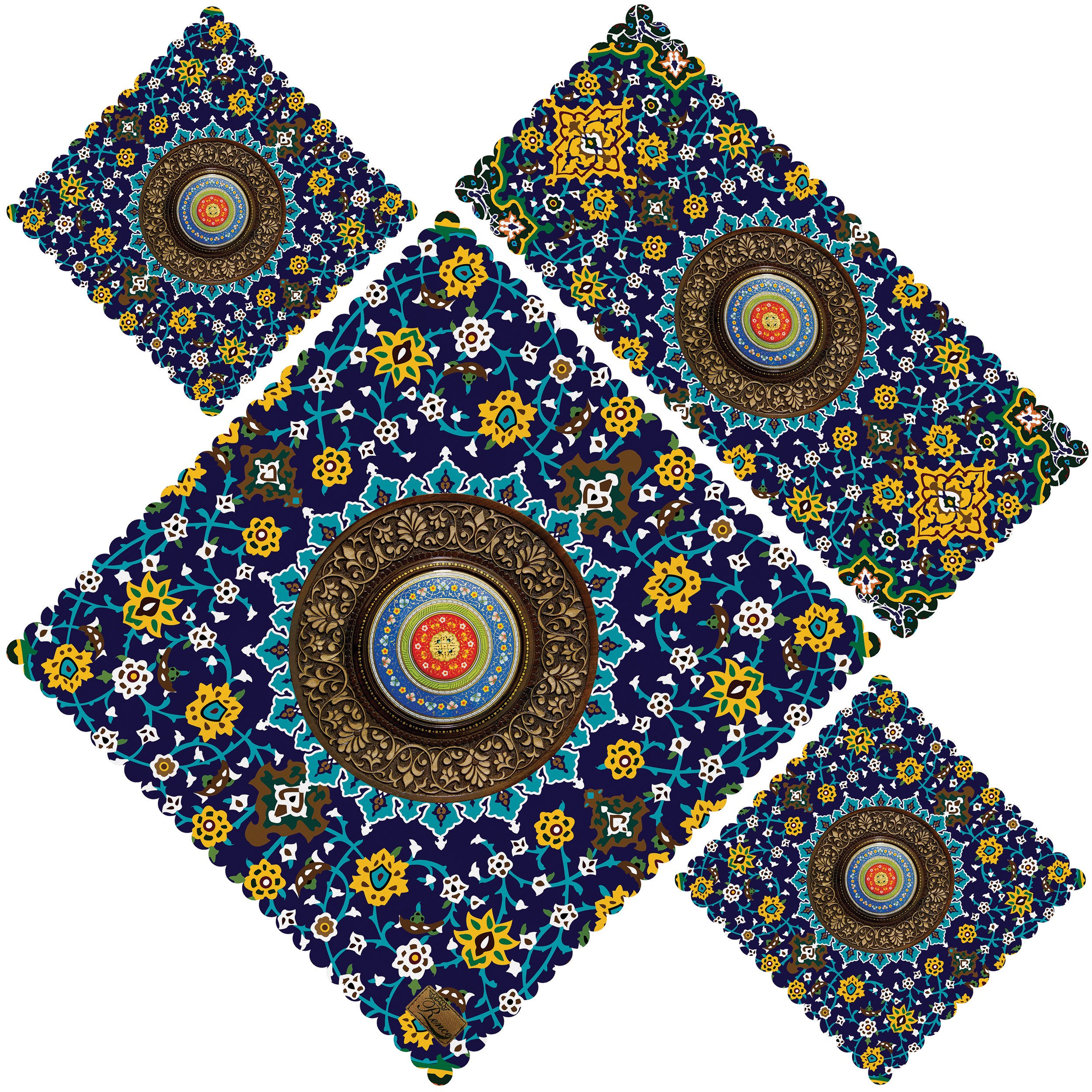 رانر رومیزی مخمل ست 4 تکه رنس مدل S31-42414