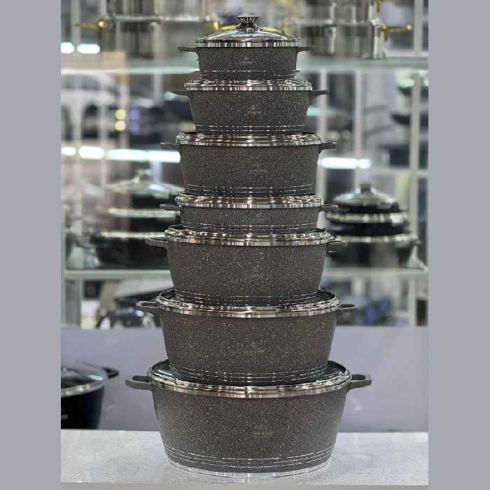 سرویس قابلمه 14 پارچه گرانیتی لایف اسمایل P7-14