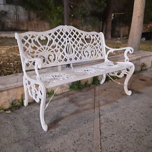 نیمکت آلومینیومی ریختگری 3نفره مدل چنگ