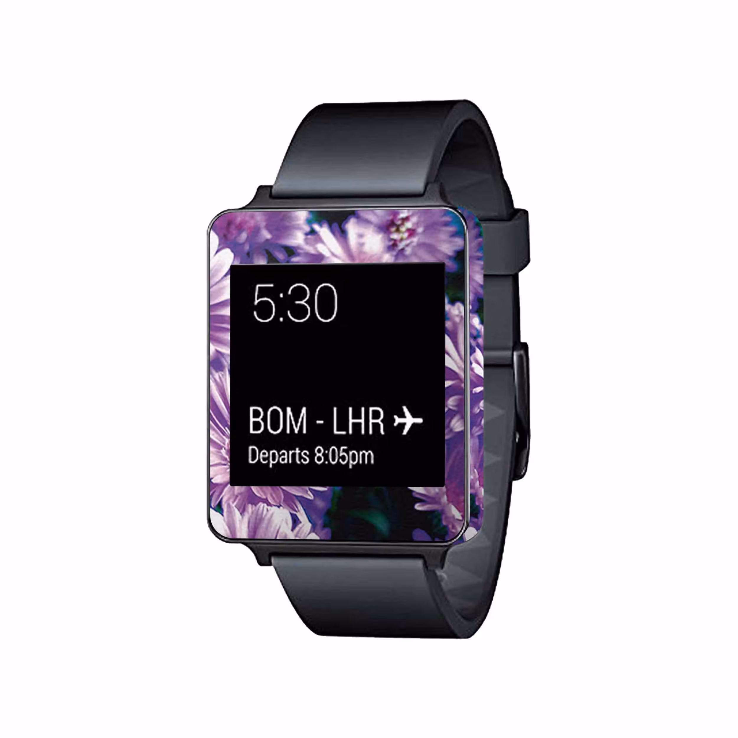 برچسب ماهوت طرح Purple Flower مناسب برای ساعت هوشمند ال جی G Watch