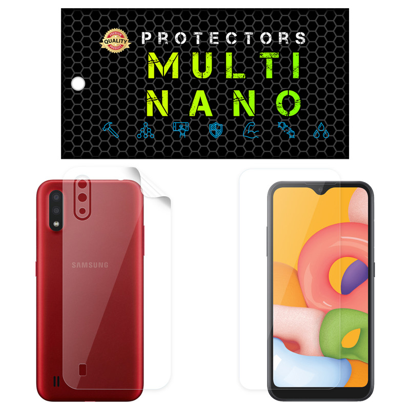 محافظ صفحه نمایش مولتی نانو مدل X-SFT مناسب برای گوشی موبایل سامسونگ Galaxy A01 به همراه محافظ پشت | کالا برتری