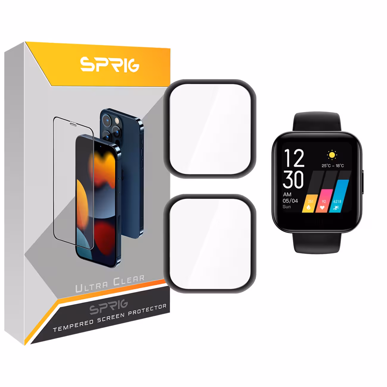 محافظ صفحه نمایش نانو اسپریگ مدل SPG مناسب برای ساعت هوشمند شیائومی Realme Watch بسته دو عددی