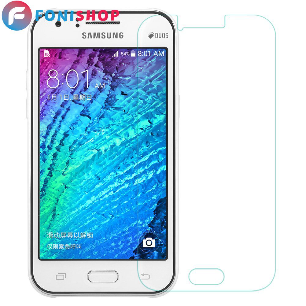 گلس محافظ صفحه نمایش شیشه ای معمولی سامسونگ Samsung J1